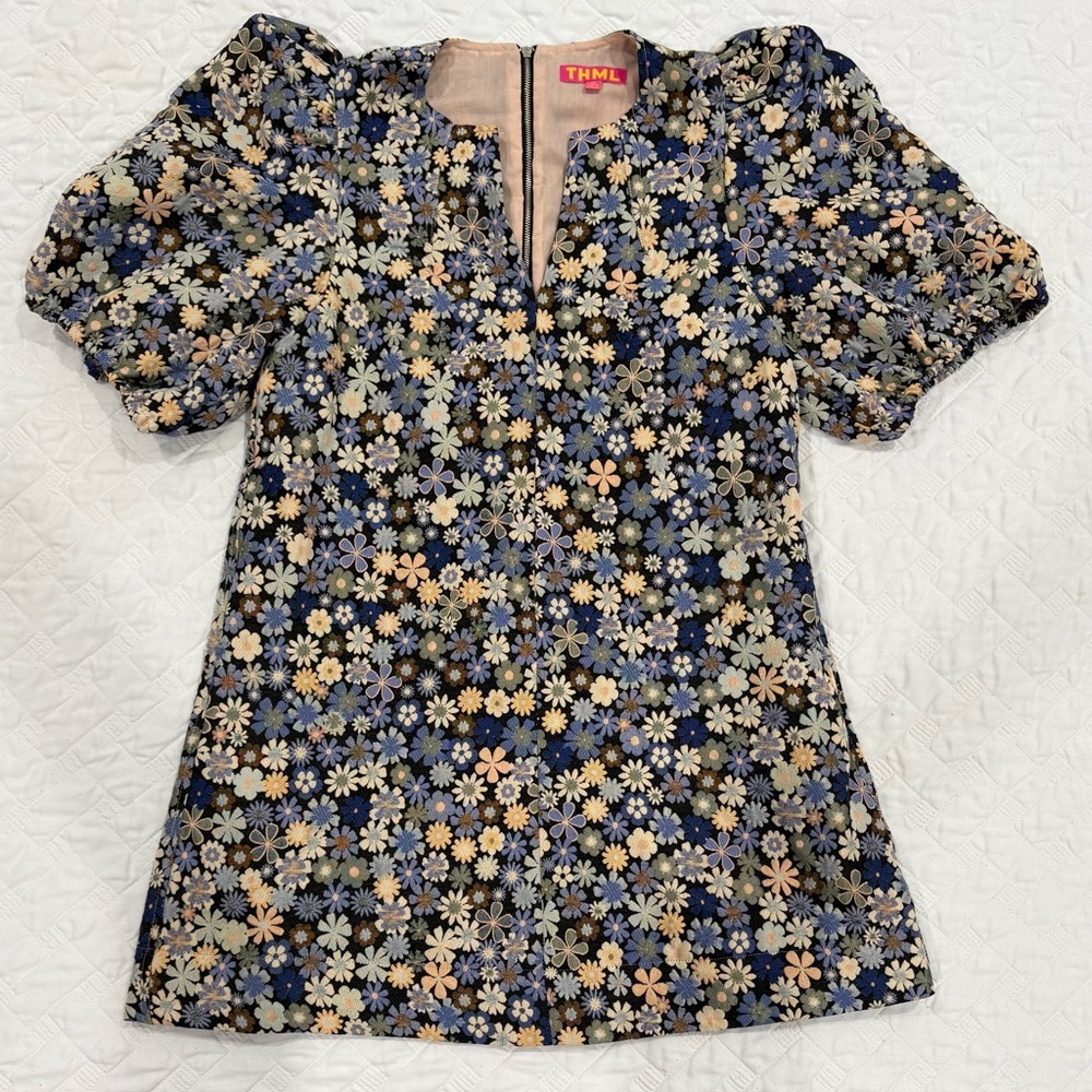 THML Floral Puff Sleeve Dress